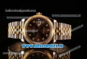 Rolex Datejust 37mm Swiss ETA 2836 Automatic Two Tone with Pink Dial and Diamonds Markers