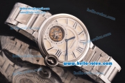 Cartier Ballon Bleu Tourbillon Seagull St8001 Tourbillon Manual Winding Steel Case/Strap with Beige Dial