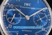 IWC Portuguese Automatic Clone IWC 52010 Automatic Stainless Steel Case/Bracelet with Blue Dial and Arabic Number Markers (YL)