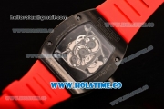 Richard Mille RM 038 Asia Automatic PVD Case with Skeleton Dial and Red Rubber Strap