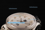 Tag Heuer Link 200 Meters Swiss Quartz Movement White Dial with Diamond Bezel/Markers and SS Strap-Lady Model