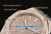 Audemars Piguet Royal Oak 41MM Asia Automatic Steel Case with Grey Grids Dial and Stick Markers