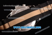 Tag Heuer Carrera Calibre 18 Miyota Quartz Steel Case with White Dial Stick Markers and Yellow/Black Nylon Strap