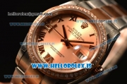 Rolex Datejust Rose Gold Dial With Diamond Bezel Two Tone Rolex3255