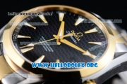 Omega Seamaster Aqua Terra 150M Clone Omega 8500 Automatic Two Tone Case/Bracelet with Black Dial (YF)