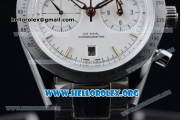 Omega Speedmaster'57 Chrono Clone Omega 9300 Automatic Steel Case with White Dial and Stainless Steel Bracelet (EF)