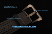 Panerai Luminor Marina Pam 004 Swiss ETA 6497 Manual Winding Movement PVD Case with Black Dial and Green Markers-Black Rubber Strap
