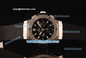 Hublot Big Bang Swiss Valjoux 7750 Automatic Steel Case with Black Dial and Black Rubber Strap