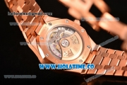 Audemars Piguet Royal Oak Clone AP Calibre 3120 Automatic Full Rose Gold with Black Dial and Stick Markers (EF)