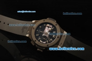 Hublot Big Bang Chronograph Swiss Valjoux 7750 Automatic Movement PVD Case with Black Dial and PVD Bezel-Black Rubber Strap