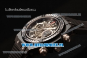 Hublot Big Bang Unico Chrono Swiss Valjoux 7750 Automatic PVD Case with Skeleton Dial PVD Bezel and Black Rubber Strap - 1:1 Original