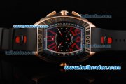 Franck Muller Conquistador F1 Singapore GP Chronograph Quartz Movement Rose Gold Case with Black Dial and Black Bezel