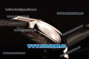 Vacheron Constantin Malte Tourbillon Regulateur Flying Tourbillon Manual Winding Steel Case with White Dial Black Leather Strap and Diamonds Markers