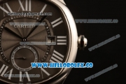 Cartier Drive de Cartier Asia Automatic Steel Case with Grey Dial and Black Leather Strap (AAAF)