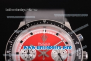 Rolex Daytona Vintage Edition Miyota Quartz Steel Case with Red Dial and Grey Nylon Strap (GF)