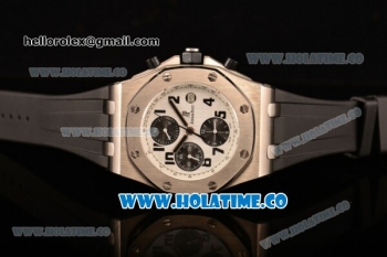 Audemars Piguet Royal Oak Offshore Chronograph Swiss Valjoux 7750 Automatic Steel Case with White Dial and Stick Markers (GF）