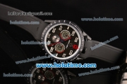 Tag Heuer Carrera MP4-12C Chrono Miyota Quartz PVD Case with Black Rubber Strap White Markers and Black Dial