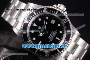 Rolex Sea-Dweller 4000 Clone Rolex 3135 Automatic Stainless Steel Case/Bracelet with Black Dial and Dot Markers (BP)