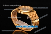 Audemars Piguet Royal Oak 41MM Miyota 9015 Automatic Full Yellow Gold with White Dial and Stick Markers (BP)