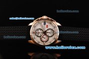 Chopard Mille Miglia GTXL Chronograph Swiss Valjoux 7750 Automatic Movement Rose Gold Case with White Dial and Black Arabic Numerals