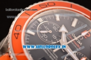 Omega Seamaster Planet Ocean Chrono Clone 9300 Automatic Steel Case with Black Dial and Orange Bezel - 1:1 Original