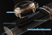 Panerai Luminor Marina PAM177 Swiss ETA 6497 Manual Winding Titanium Case with Black Dial and Black Leather Strap - 1:1 Original