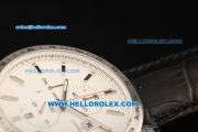 Tag Heuer Carrera Chronograph Miyota Quartz Movement Steel Case with White Dial and Black Leather Strap