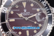 Rolex Submariner Swiss ETA 2836 Automatic Stainless Steel Case/Bracelet with Red Dial and Dot Markers