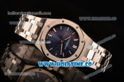 Audemars Piguet Royal Oak 33MM Miyota Quartz Steel Case/Bracelet with Stick Markers and Blue Dial (EF)