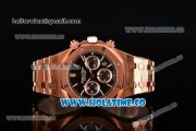 Audemars Piguet Royal Oak Chrono 41MM Swiss Valjoux 7750 Automatic Full Rose Gold with Black Dial and Stick Markers (EF)