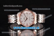 Omega De Ville Tresor Master Co-Axial Swiss ETA 2824 Automatic Two Tone with White Dial Rose Gold Bezel and Stick Markers