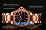 Patek Philippe Aquanaut Miyota 9015 Automatic Full Rose Gold with Coffee Dial and Arabic Numeral Markers (BP)