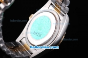 Rolex Datejust Oyster Perpetual Automatic Movement Two Tone with Gold Bezel,Light Grey Dial and Blue Number Marking