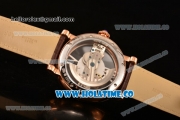 Cartier Rotonde De Cartier Asia Automatic Rose Gold Case with Black Skeleton Dial and Brown Inner Bezel