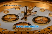 Rolex Daytona Swiss Quartz Yellow Gold Case with White Dial Diamonds Markers - Wall Clock