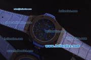 Hublot Big Bang Swiss Valjoux 7750 Automatic Ceramic Case with Black Dial and Purple Markers