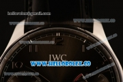 IWC Portuguese Automatic Clone IWC 52010 Automatic Steel Case with Gray Dial and Black Leather Strap - (AAAF)