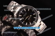 Omega Seamaster Planet Ocean Asia 2813 Automatic Full Steel with Black Dial and Stick Markers - 7750 Coating (EF)