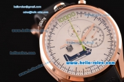 Tag Heuer Mikrogirder 10000 Chronograph Miyota OS10 Quartz Rose Gold Case with Black Rubber Strap and White Dial