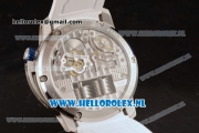 HYT H1 Iceberg Clone HTY Cal.101 Manual Winding Steel Case with White Dial and White Rubber Strap