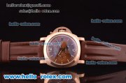 Panerai 1950 8 Days PAM289 Automatic Rose Gold Case with Brown Dial and Brown Rubber Strap