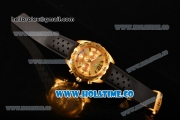 Tag Heuer Formula 1 Miyota OS20 Quartz Yellow Gold Casd with Stick Markers and Black Rubber Strap