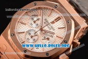 Audemars Piguet Royal Oak Chronograph Miyota OS20 Quartz Rose Gold Case with White Dial and Rose Gold Bracelet