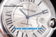 Cartier Ballon Bleu de Cartier Large Swiss ETA 2824 Automatic Stainless Steel Case/Bracelet with White Dial and Roman Numeral Markers