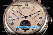 Breguet Classique Tourbillon Asia ST28 Automatic Steel Case with Brown Leather Strap and White Dial