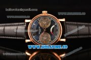 Patek Philippe Calatrava Asia Automatic Rose Gold Case with Black Dial and Stick/Arabic Numeral Markers