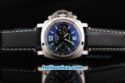 Panerai Luminor PAM253 Flyback 1950 Swiss Valjoux 7750 Movement Black Dial with Stick/Numeral Marker and Black Leather Strap Panerai Luminor PAM253 Flyback 1950 Swiss Valjoux 7750 Movement Black Dial with Stick/Numeral Marker and Black Leather Strap