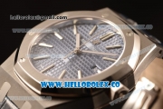 Audemars Piguet Royal Oak 41mm Blue Dial Automatic Clone Ap 3120 Movement Blue Leather Strap 15500ST.OO.1220ST.01 JH
