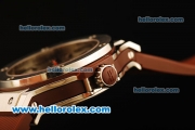 Hublot Big Bang Miyota Automatic Steel Case with Brown Dial and Brown Rubber Strap-Lady Size