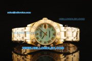 Rolex Datejust Automatic Movement Full Gold with Blue MOP Dial and Roman Numerals-ETA Coating Case